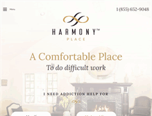 Tablet Screenshot of harmonyplace.com